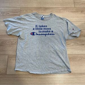 Vintage Champion Made in USA Single Stitch Reverse Weave Cotton T-shirt Size XL